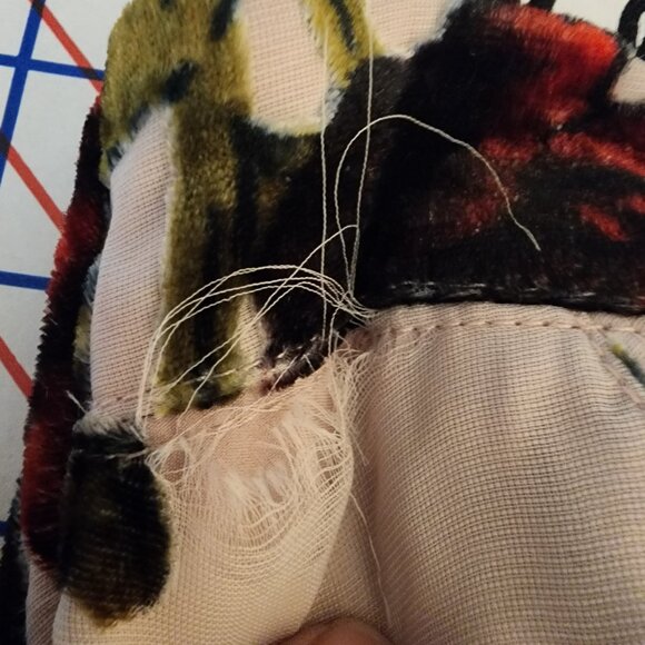 Rare London Pink Rose Devore Lace-Up Midi Dress NWT White Size 4 Hole in bodice - Picture 5 of 12